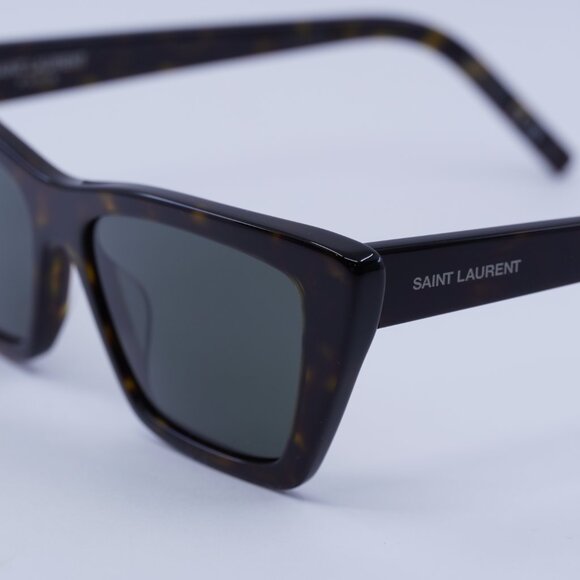 ?️New Saint Laurent SL276 MICA 002 Sunglasses - Dark Havana Frame, Grey Lenses